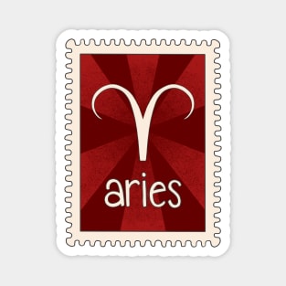 Aries Zodiac Sign Stamp Magnet