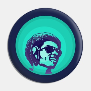 Stevie Wonder (Blue) Pin