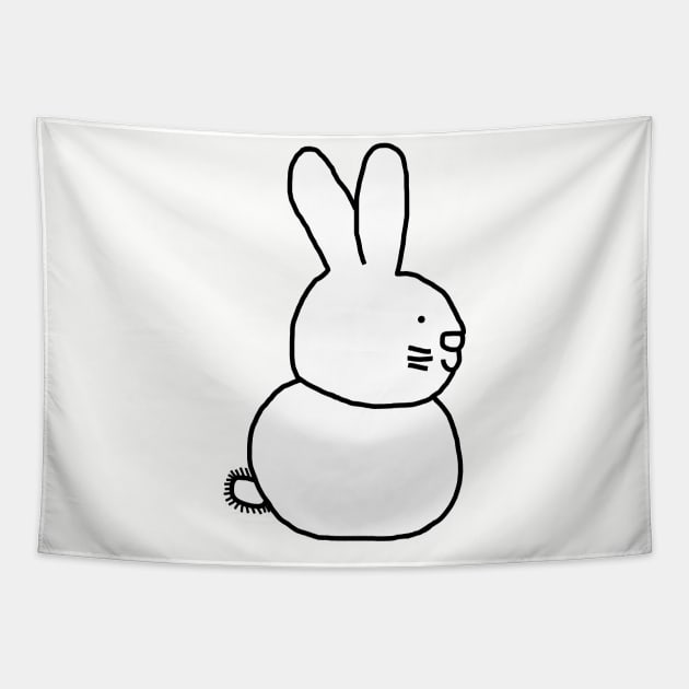 White Rabbit Tapestry by ellenhenryart