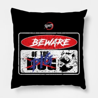 DEMON SLAYER SEASON 2: BEWARE OF THE PIG (BLACK/GRUNGE) Pillow