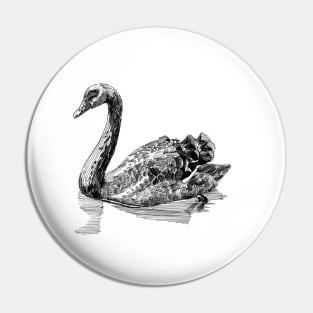 Black Swan Art Pin