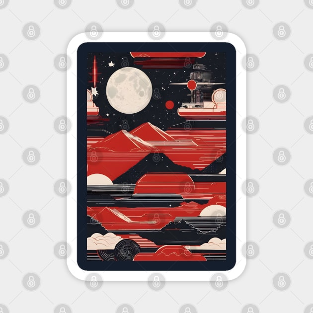 Soviet space age art Magnet by Spaceboyishere