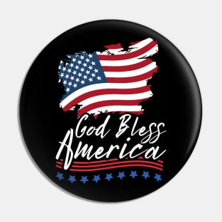 4th of July God Bless America // T-shirt Lifestyle Pin