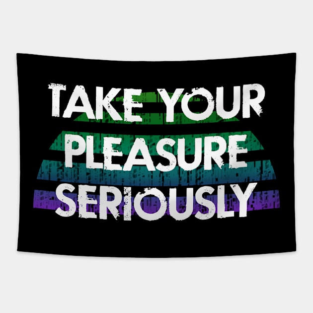 Take your pleasure seriously. Every girl needs a vibrator. Distressed retro grunge design. Self-care, self-love. My vagina, my clitoris, my business. Female sexuality. Tapestry by IvyArtistic