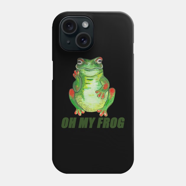 Oh my frog Phone Case by deadblackpony