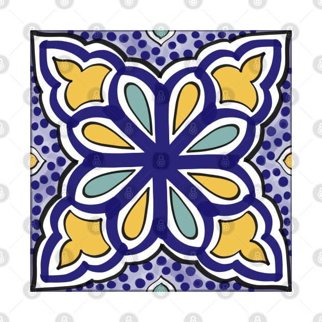 Geometric portuguese tile by Marta crokis