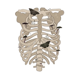 Dark Blooming Ribcage T-Shirt