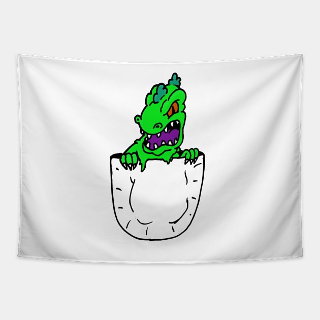 Reptar in my pocket Tapestry by Undeadredneck