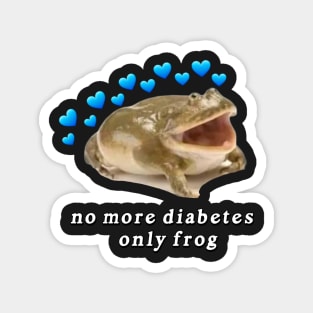 No More Diabetes Only Frog Magnet