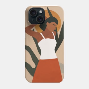 Indian Woman, Modern Boho Art Phone Case