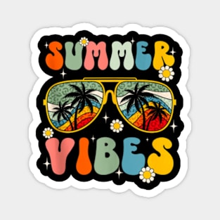 Summer Vibes Retro Glasses Magnet