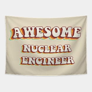 Awesome Nuclear Engineer - Groovy Retro 70s Style Tapestry