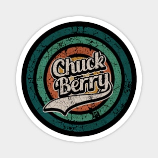 Chuck Berry // Retro Circle Crack Vintage Magnet