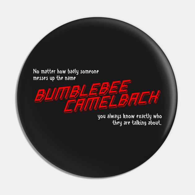 Bumblebee Camelback Pin by apalooza