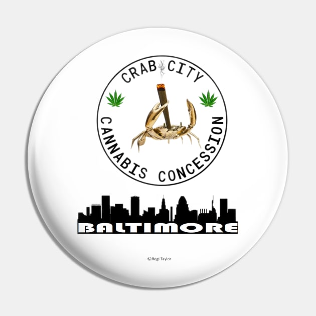 Crab City Cannabis Concession Pin by Crab City Cannabis Concession