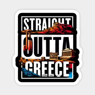 Straight OUTTA GREECE Magnet