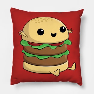 Cute, Kawaii, Cartoon Burger Pillow