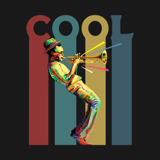 Cool - Retro design with a jazz trumpet player T-Shirt