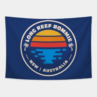 Retro Long Reef Bommie NSW Australia Vintage Beach Surf Emblem Tapestry