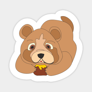 Bear and honey Magnet