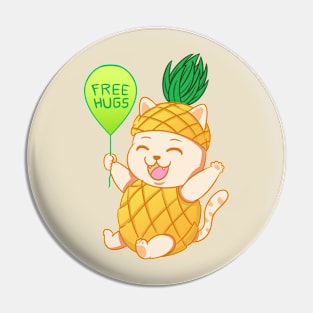 Fruit Cat : Pineapple Free Hugs Pin