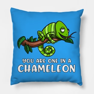 You Are One In A Chameleon Funny Lizard Pillow