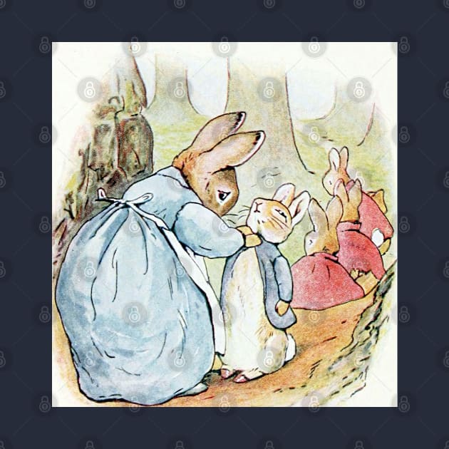 Mrs. Rabbit Tells Peter to Behave - Beatrix Potter by forgottenbeauty