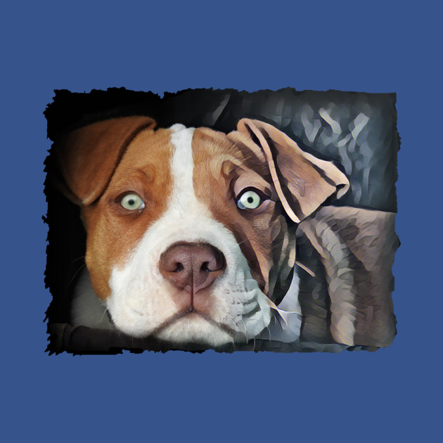 Disover Pit Into Painting - Pitbull Dog - T-Shirt