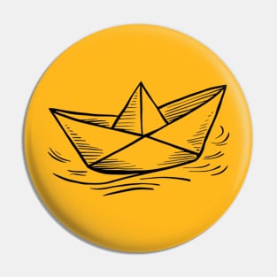 Voyage of Imagination: Paper Boat Adventure Tee Pin