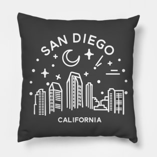 San Diego California Minimal Pillow