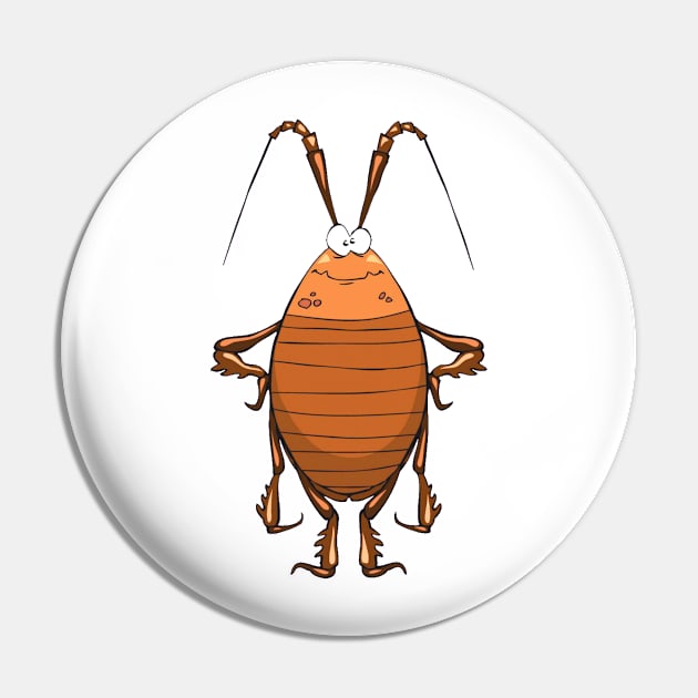 Cockroach funny insect Pin by JulieVie Design