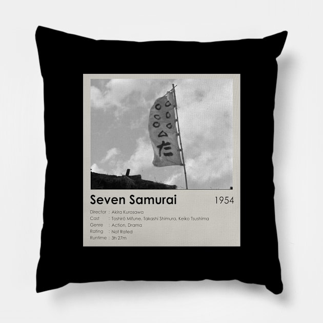 Samurai Flag Movie Best Scene Pillow by OlkiaArt