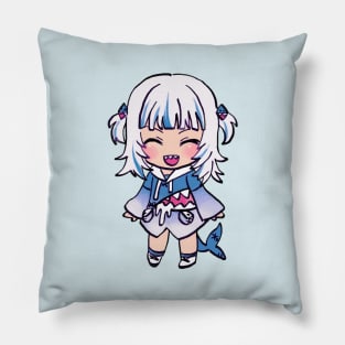 chibi happy shark girl Pillow