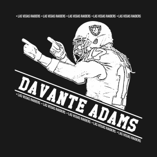 Davante adams || Las vegas raiders || White Retro T-Shirt