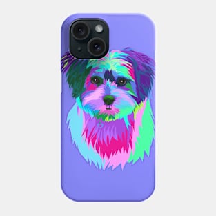 Colorful cute dog rainbow Phone Case