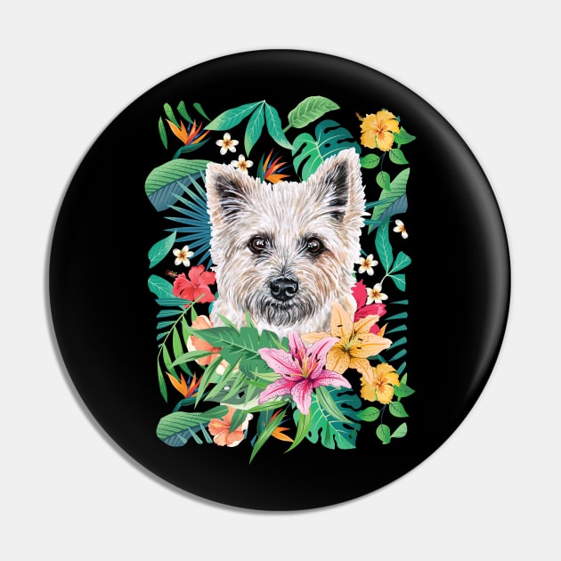 Tropical Cairn terrier Pin by LulululuPainting