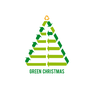 Christmas tree with recycling signs, recycle symbol T-Shirt