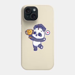 Cute Panda Holding Gold Throphy Cartoon Phone Case