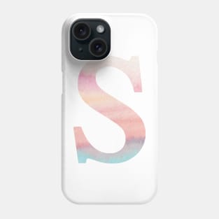 The Letter S Rainbow Watercolor Design Phone Case