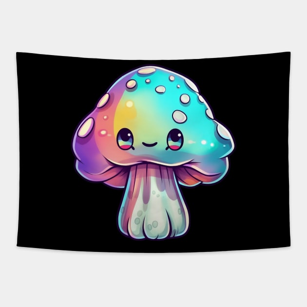 Cute Psychedelic Mushroom Tapestry by HMMR-design