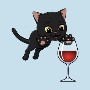 Bombay Cat excited to drink Red Wine T-Shirt