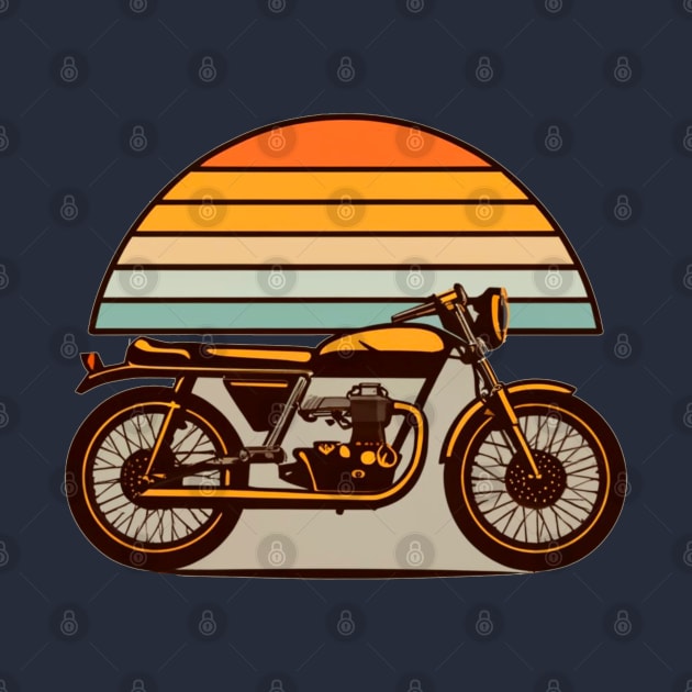 Motorcycle 1970’s Graphic Design by BlueLine Design