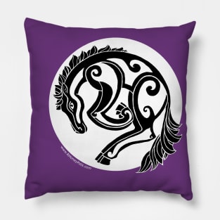 Black Horse Celtic style Pillow