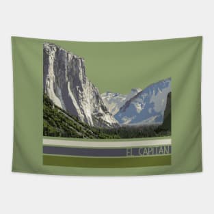 El Capitan mountain illustration Tapestry