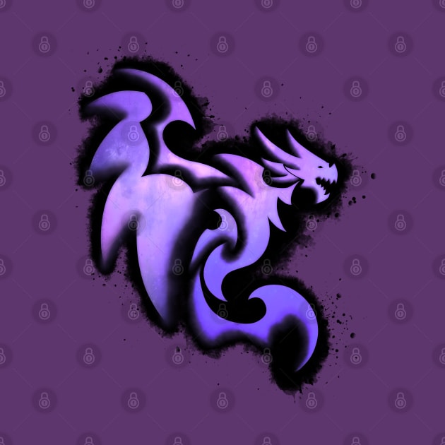 Forged Purple Dragon Flying Dragon Design by DesignFunk