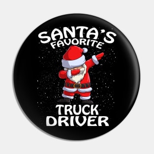 Santas Favorite Truck Driver Christmas Pin