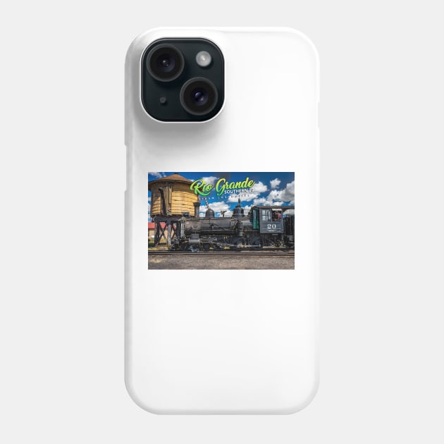 Rio Grande Southern 20 Steam Locomotive at Antonito Colorado Phone Case by Gestalt Imagery