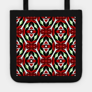 Red and Green Christmas Pattern Number 15 Tote