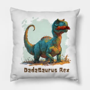 Dadasaurus Rex (with Moustache T-Rex) Pillow