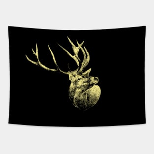 Red deer portrait Tapestry